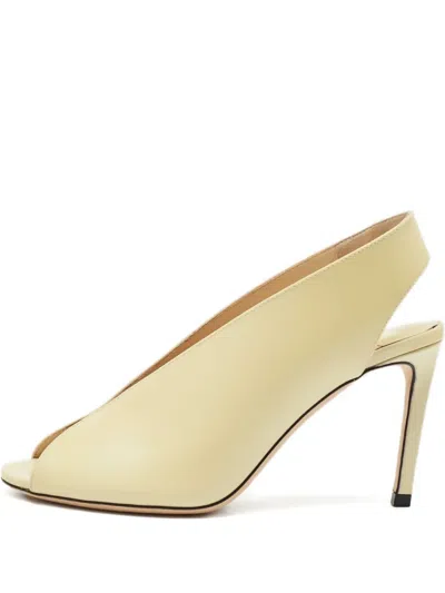 Pre-owned Jimmy Choo Slingback Leather Pumps In Yellow