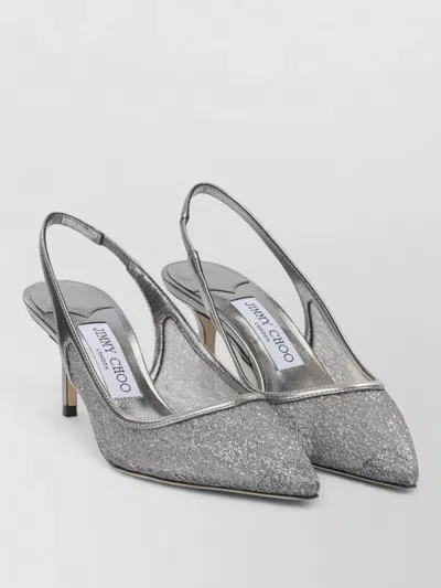 Jimmy Choo Slingback Pumps 65mm Pointed Toe Stiletto In Gray