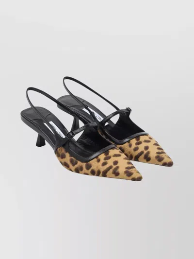 Jimmy Choo Slingback Pumps With Animal Print Design