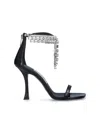 Jimmy Choo Verity 100 Crystal Embellished Leather Sandals In Black  