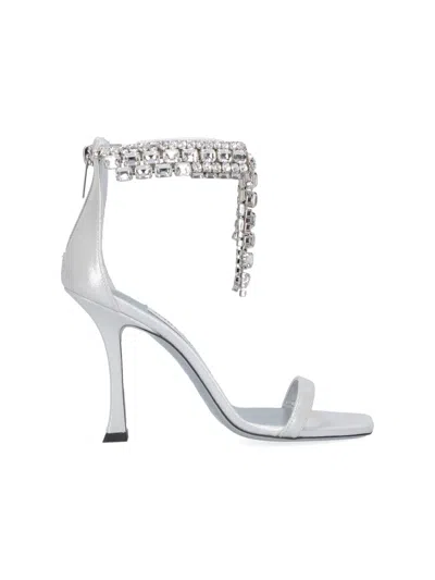 JIMMY CHOO SLINGBACK SANDALS WITH RHINESTONES "VERITY 100"