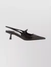Jimmy Choo Slingback With Buckle And Crocodile Texture In Black