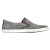 JIMMY CHOO SLIP-ON LOAFERS IN GREY WOOL