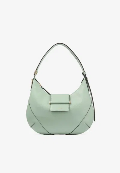 Jimmy Choo Small Bar Hobo Bag In Biker Leather In Blue