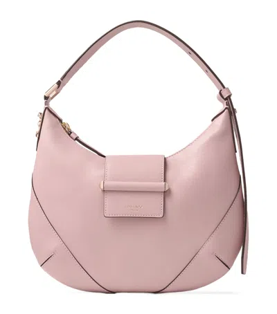 Jimmy Choo Small Bar Leather Shoulder Bag In Purple