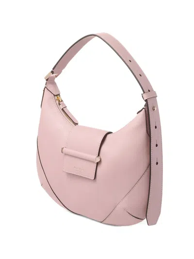 Jimmy Choo Bar Hobo S Biker Leather Shoulder Bag In Pink