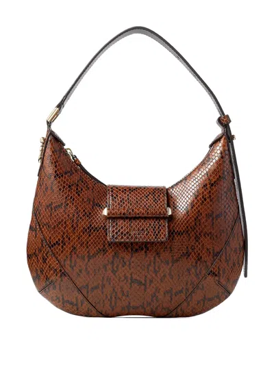 Jimmy Choo Small Bar Shoulder Bag In Brown