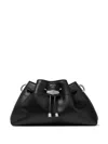 Jimmy Choo Small Leather Cinch Bucket Bag In Black