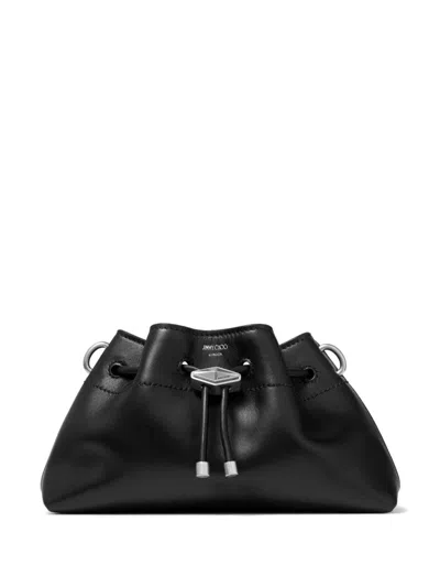Jimmy Choo Cinch S Leather Bucket Bag In Black