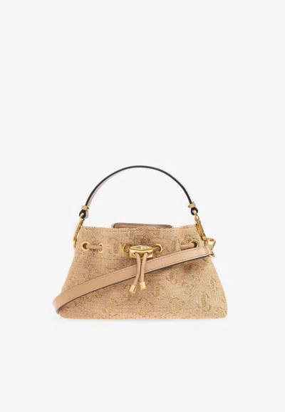 Jimmy Choo Small Bon Bon Logo-embellished Shoulder Bag In Neutrals