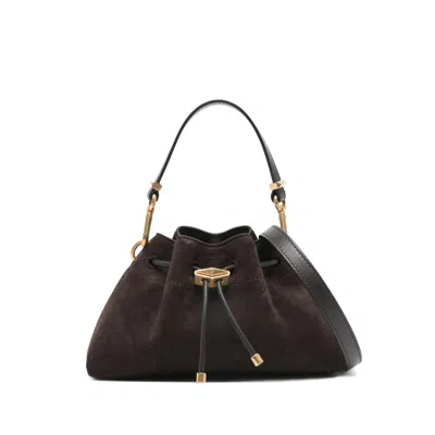 Jimmy Choo Small Cinch Drawstring Tote Bag In Brown