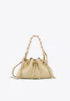 Jimmy Choo Small Cinch Embellished Leather Top Handle Bag