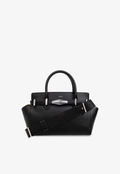 JIMMY CHOO SMALL DIAMOND BELTED TOP HANDLE BAG