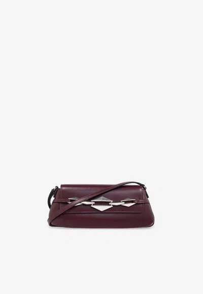 Jimmy Choo Small East-west Shoulder Bag In Bordeaux