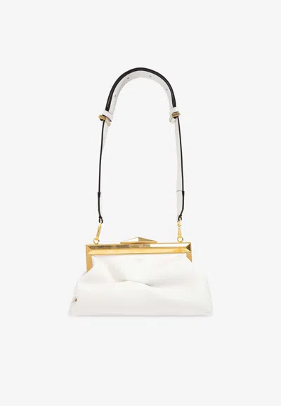 JIMMY CHOO SMALL DIAMOND FRAME CALF LEATHER CLUTCH