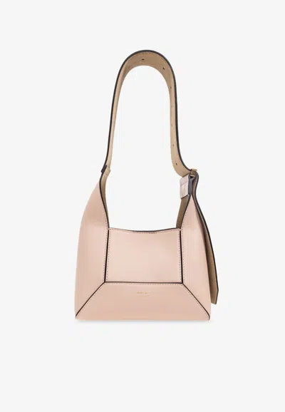Jimmy Choo Small Diamond Hobo Leather Shoulder Bag In Pink