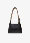 Jimmy Choo Structured Leather Shoulder Bag In Black