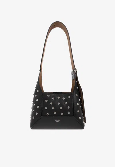 JIMMY CHOO SMALL DIAMOND HOBO SHOULDER BAG