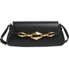 Jimmy Choo Small Diamond East-west Shoulder Bag In Black