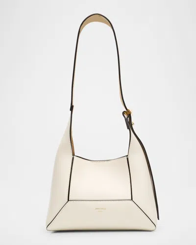 JIMMY CHOO SMALL DIAMOND LEATHER HOBO BAG