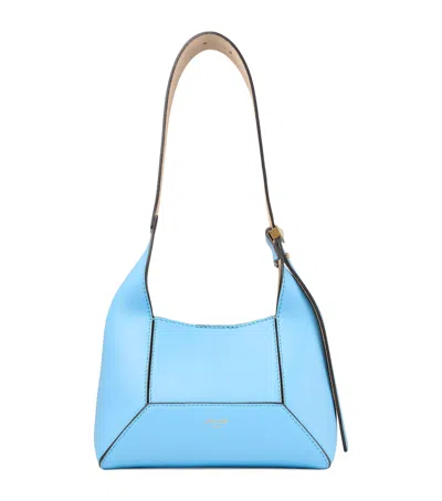Jimmy Choo Small Diamond Leather Shoulder Bag In 蓝色