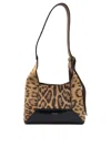 Jimmy Choo Leopard Print Shoulder Bag With Adjustable Strap