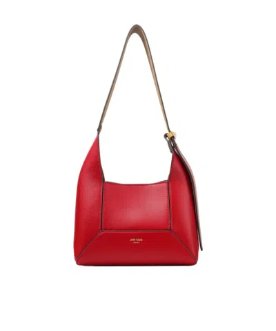 Jimmy Choo Small Diamond Shoulder Bag In Red