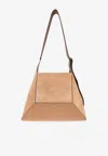 Jimmy Choo Small Diamond Suede Hobo Bag In Brown