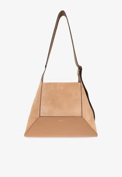 Jimmy Choo Small Diamond Suede Hobo Bag In Brown