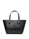 Jimmy Choo Diamond Small Leather Tote Bag In Black