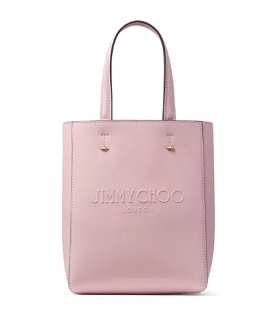 Jimmy Choo Small Leather Lennie Tote Bag In Rose Gold