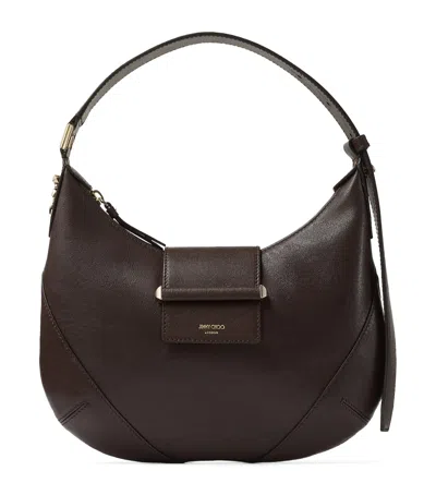 Jimmy Choo Small Leather Shoulder Bag In Brown