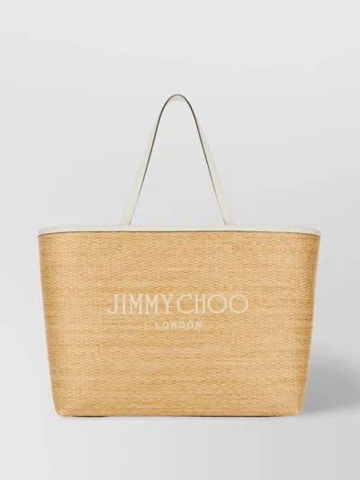 Jimmy Choo Small Marli Shopping Bag In Raffia