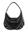 Jimmy Choo Small Bar Hobo Studded Pearl Shoulder Bag In Black