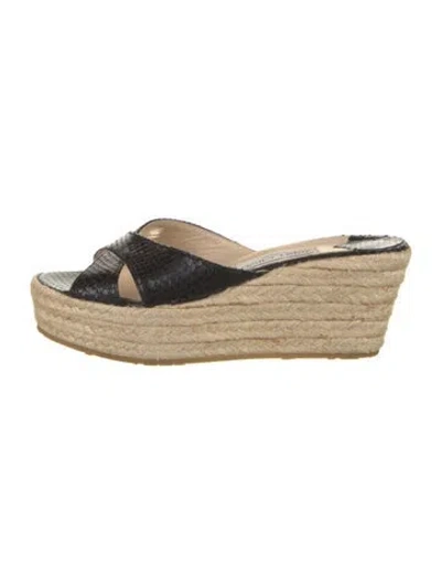 Pre-owned Jimmy Choo Snakeskin Animal Print Espadrilles