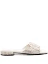 Jimmy Choo Snakeskin-print Sandals In Neutral
