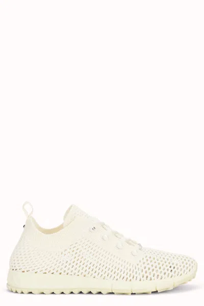 Jimmy Choo Sneaker Veles In Knitted In White