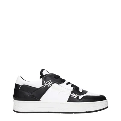 Jimmy Choo Sneakers Florent Man With The Black Skin In Multi