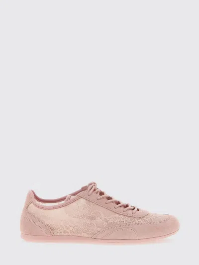 Jimmy Choo Sunny Floral Lace And Suede Trainers In Pink