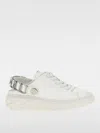 Jimmy Choo Diamond Maxi Crystal Leather Sneakers In White