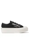 Jimmy Choo Palma Maxi Canvas Platform Sneakers In Black