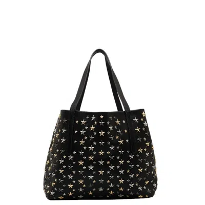 Jimmy Choo Sofia M Leather Tote Bag In Black