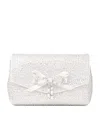 Jimmy Choo Soft Bow Crystal Mini Bag In White