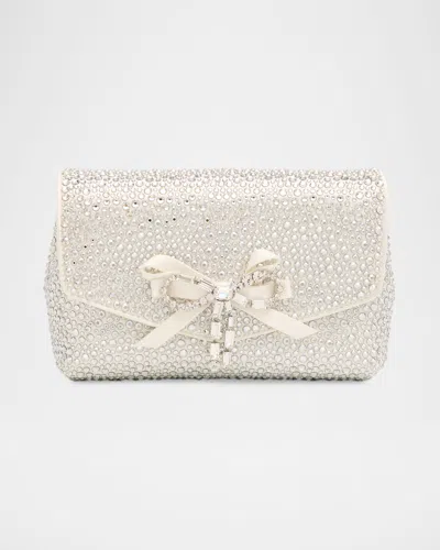 Jimmy Choo Soft Bow Mini Bag In Silver