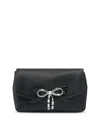 Jimmy Choo Soft Bow Satin Mini Bag In Black