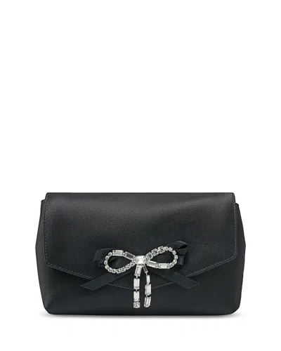 Jimmy Choo Soft Bow Satin Mini Bag In Black