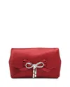 Jimmy Choo Soft Bow Satin Mini Bag In Red