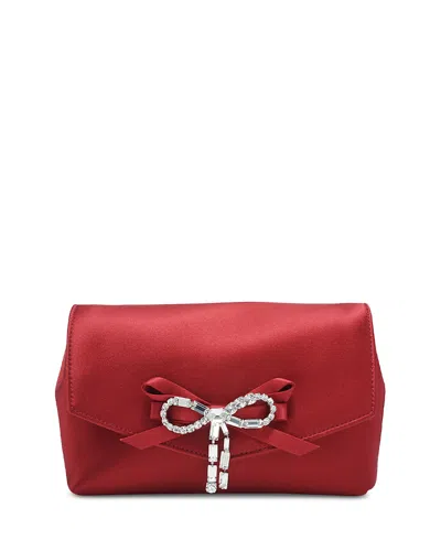 Jimmy Choo Soft Bow Satin Mini Bag In Red