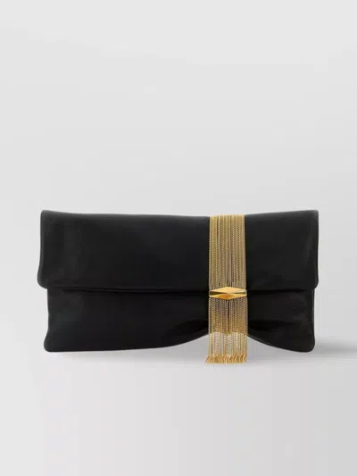 Jimmy Choo Soft Leather Clutch Chain Detail