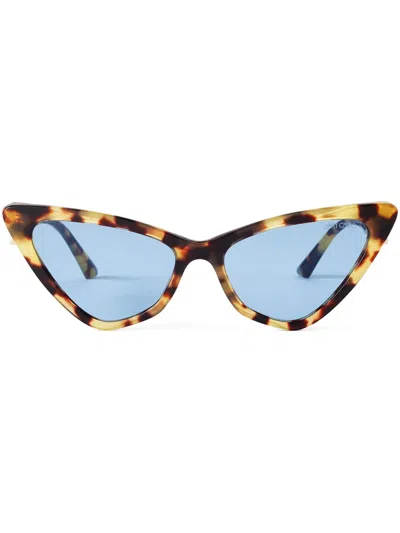 Jimmy Choo Sol Cat-eye Sunglasses In E72 Light Blue